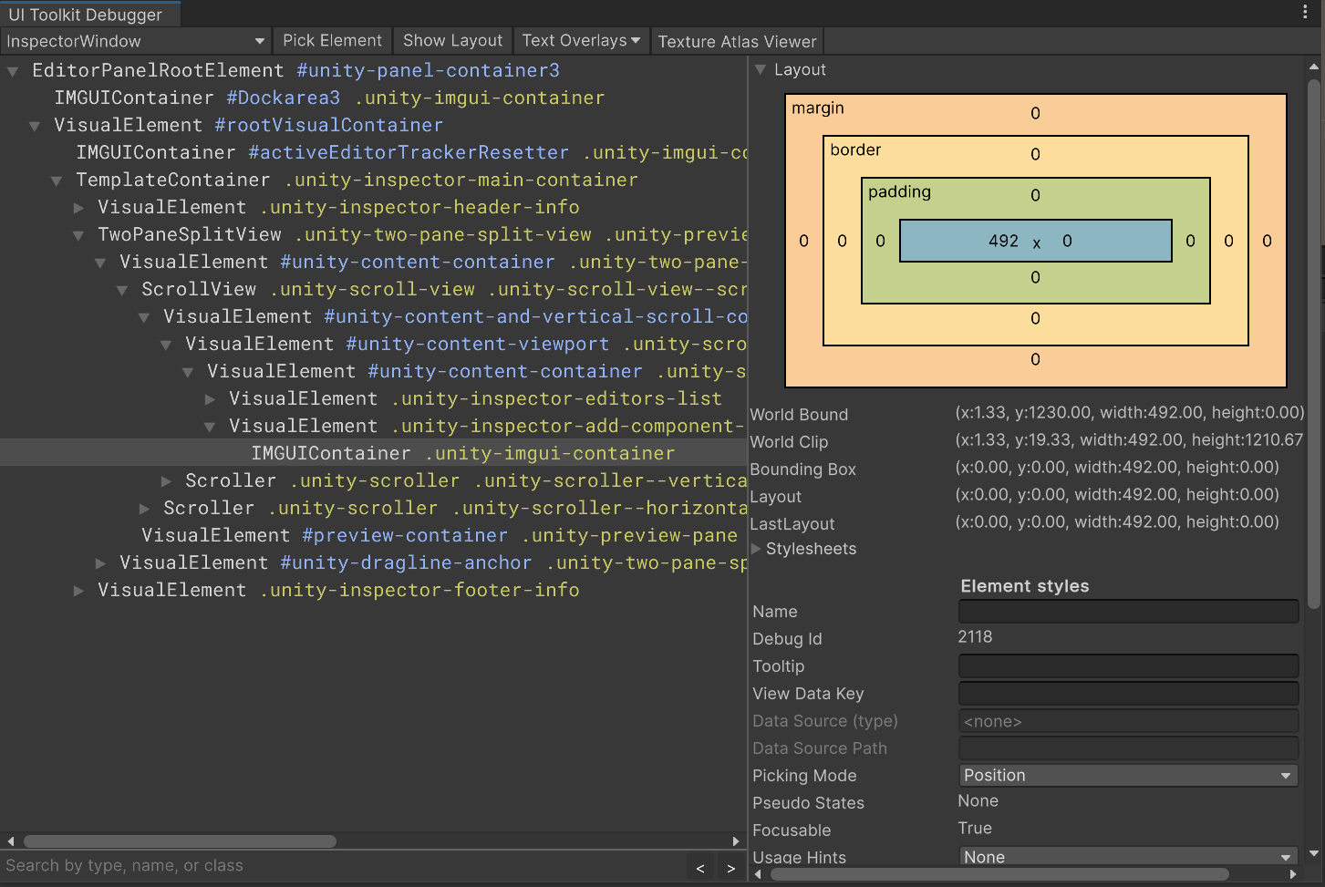 UI Toolkit Debugger