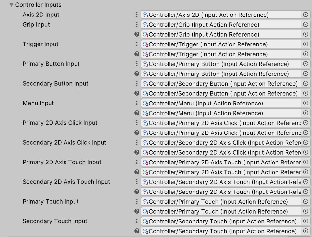 XRInteractionSimulator component 2